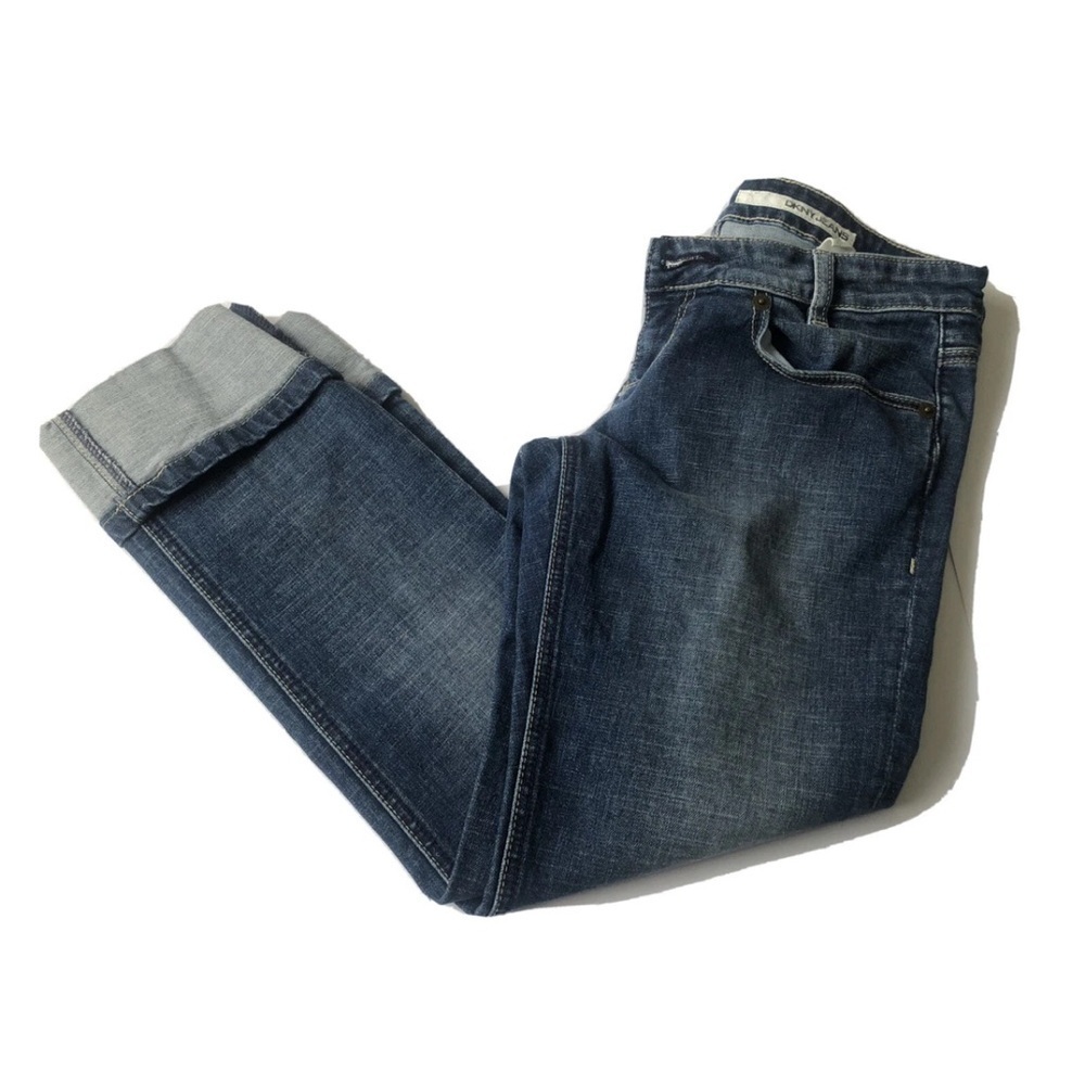 DKNY Jeans Womens 9 Cropped Straight Leg Cuffed Jeans